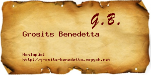 Grosits Benedetta névjegykártya